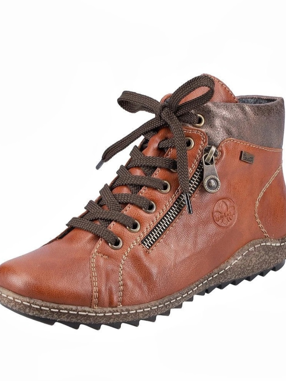 Rieker Brown and Bronze Ankle Boots
